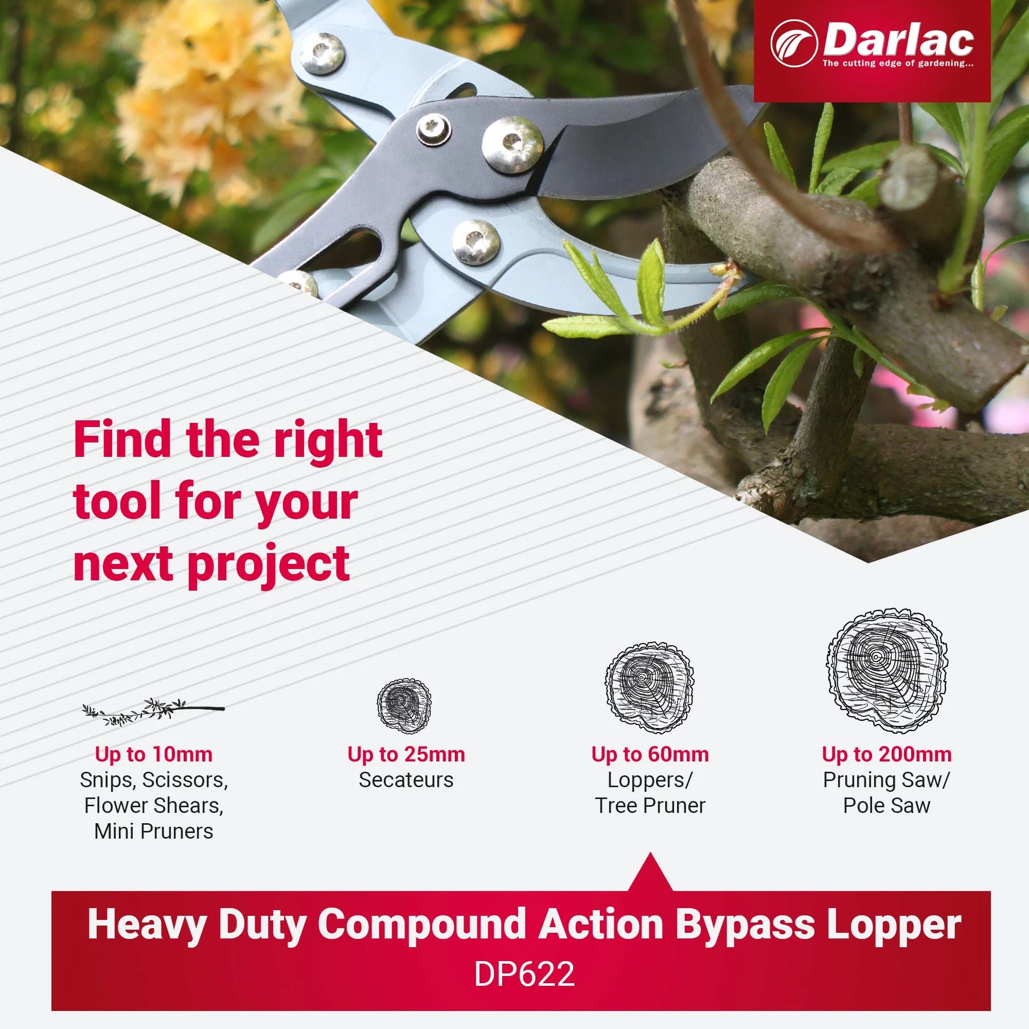 Darlac Heavy Duty Compound Action Bypass Lopper - Image 6