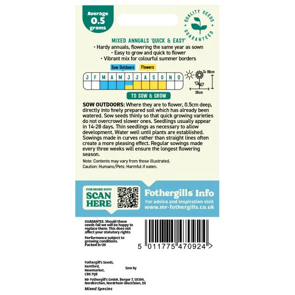 Mixed Annuals Quick & Easy Seeds - Image 2