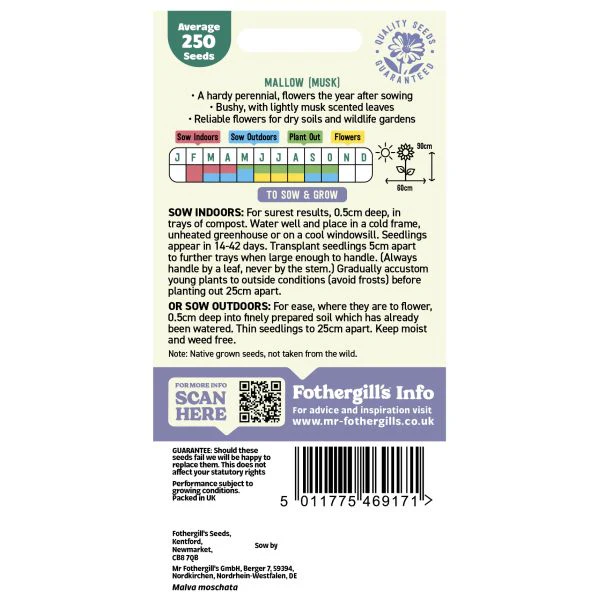 Nature's Helpers Musk Mallow Wildflower Seeds - Image 2