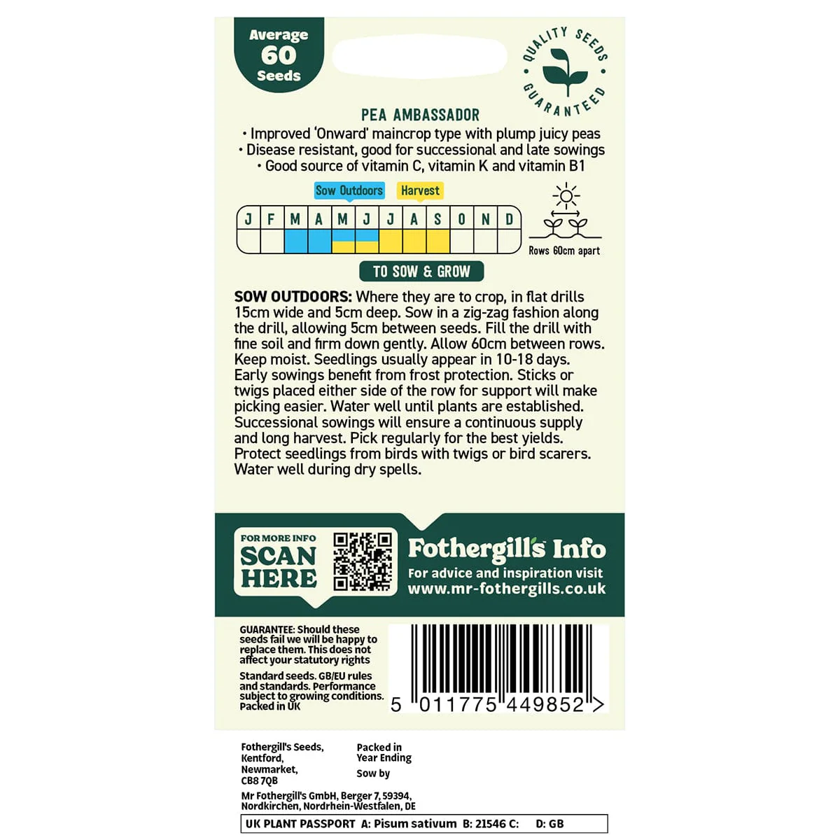 Oh Sow Simple - Pea Seeds - Image 2