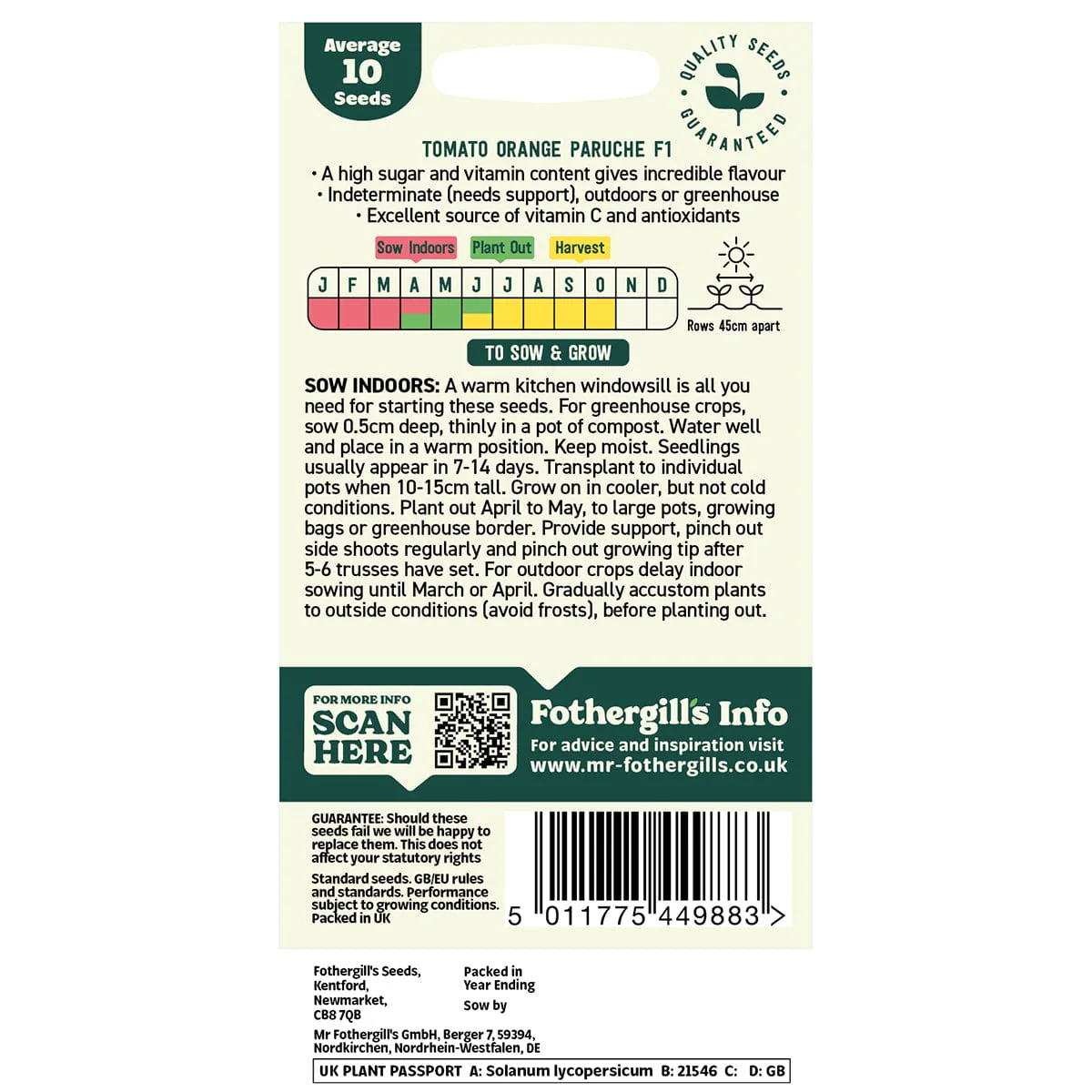 Oh Sow Simple - Tomato Orange Cherry Seeds - Image 2