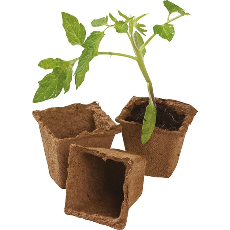 Square Fibre Pots 6cm x 80 - Image 2